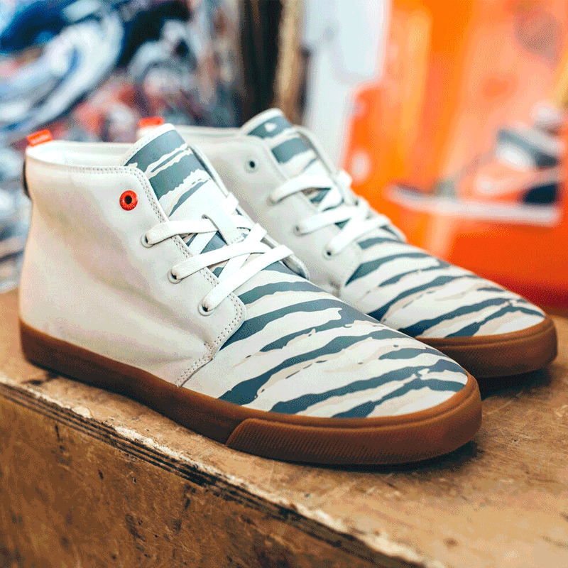 Multiple images describing Bucket Feet brand