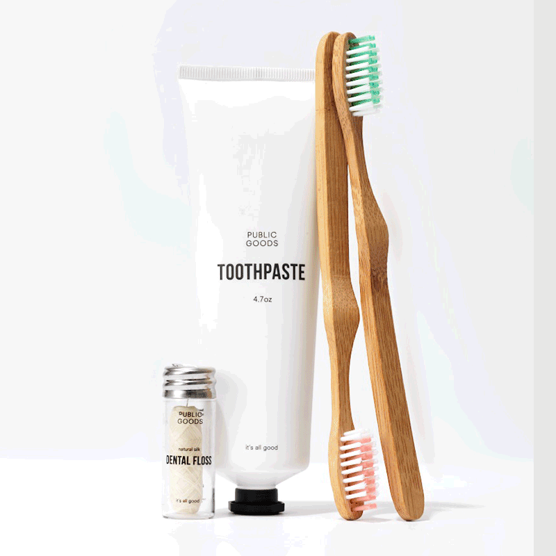 Multiple images describing Public Goods brand